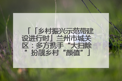 「乡村振兴示范带建设进行时」兰州市城关区：多方携手“大扫除”扮靓乡村“颜值”