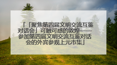 「聚焦第四届文明交流互鉴对话会」可触可感的敦煌——参加第四届文明交流互鉴对话会的外宾参观上元市集