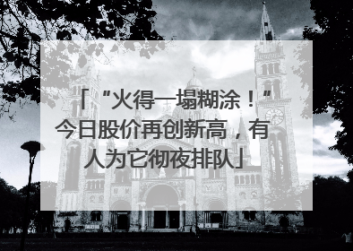 “火得一塌糊涂！”今日股价再创新高，有人为它彻夜排队