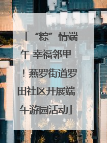 “粽”情端午 幸福邻里！燕罗街道罗田社区开展端午游园活动