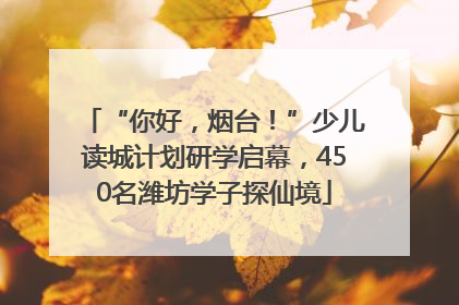 “你好，烟台！”少儿读城计划研学启幕，450名潍坊学子探仙境