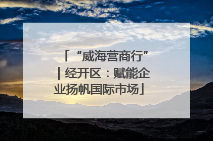 “威海营商行”｜经开区：赋能企业扬帆国际市场