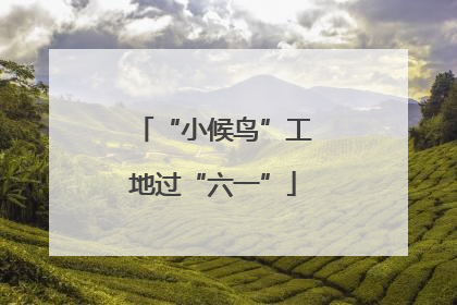 “小候鸟”工地过“六一”
