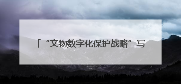 “文物数字化保护战略”写入法规，守护文明需担当