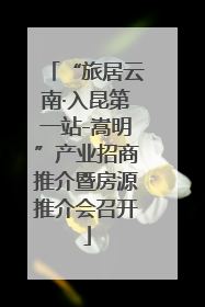 “旅居云南·入昆第一站-嵩明”产业招商推介暨房源推介会召开