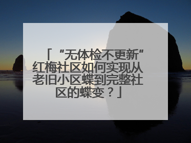 “无体检不更新”红梅社区如何实现从老旧小区蝶到完整社区的蝶变？