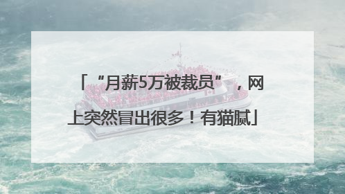 “月薪5万被裁员”，网上突然冒出很多！有猫腻