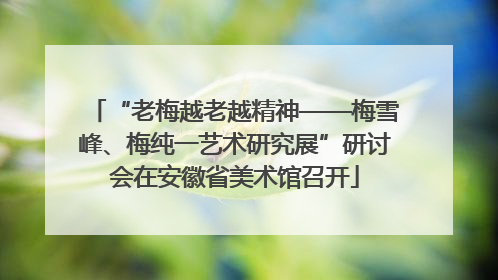 “老梅越老越精神——梅雪峰、梅纯一艺术研究展”研讨会在安徽省美术馆召开