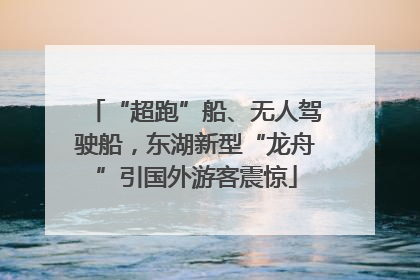 “超跑”船、无人驾驶船，东湖新型“龙舟”引国外游客震惊