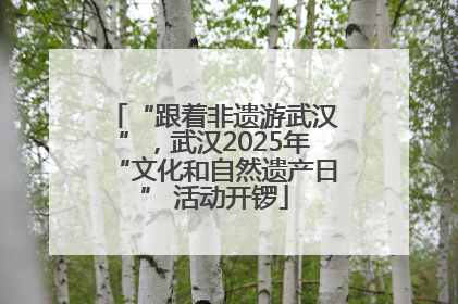 “跟着非遗游武汉”，武汉2025年“文化和自然遗产日” 活动开锣