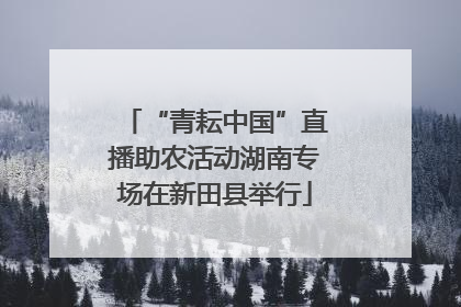 “青耘中国”直播助农活动湖南专场在新田县举行