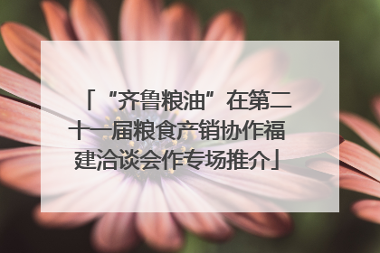 “齐鲁粮油”在第二十一届粮食产销协作福建洽谈会作专场推介