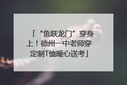 “鱼跃龙门”穿身上！德州一中老师穿定制T恤暖心送考