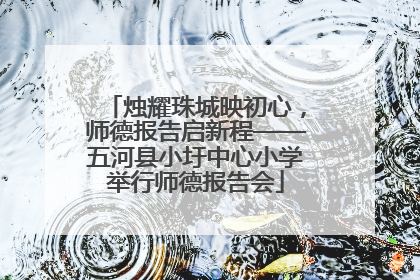 烛耀珠城映初心，师德报告启新程——五河县小圩中心小学举行师德报告会