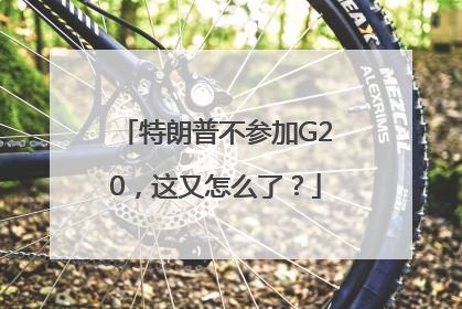 特朗普不参加G20，这又怎么了？