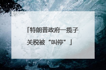 特朗普政府一揽子关税被“叫停”