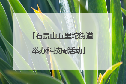 石景山五里坨街道举办科技周活动