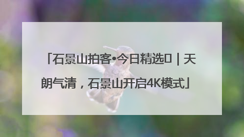 石景山拍客•今日精选⑯｜天朗气清，石景山开启4K模式