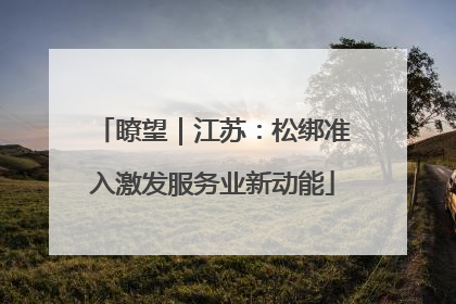 瞭望｜江苏：松绑准入激发服务业新动能