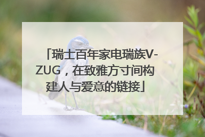 瑞士百年家电瑞族V-ZUG，在致雅方寸间构建人与爱意的链接
