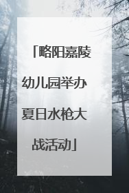 略阳嘉陵幼儿园举办夏日水枪大战活动