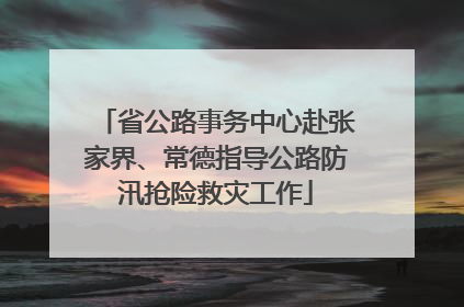 省公路事务中心赴张家界、常德指导公路防汛抢险救灾工作
