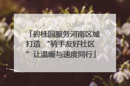碧桂园服务河南区域打造 “骑手友好社区”让温暖与速度同行