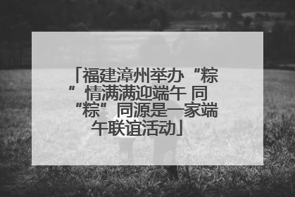 福建漳州举办“粽”情满满迎端午 同“粽”同源是一家端午联谊活动