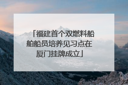 福建首个双燃料船舶船员培养见习点在厦门挂牌成立