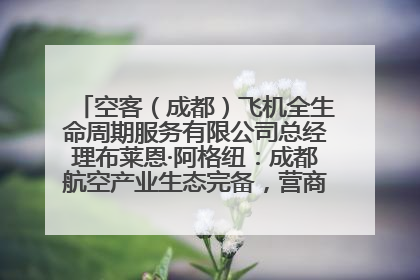 空客（成都）飞机全生命周期服务有限公司总经理布莱恩·阿格纽：成都航空产业生态完备，营商环境优势显著