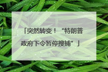 突然转变！“特朗普政府下令暂停搜捕”