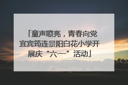 童声嘹亮，青春向党 宜宾筠连景阳白花小学开展庆“六·一”活动