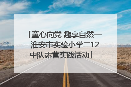 童心向党 趣享自然——淮安市实验小学二12中队露营实践活动
