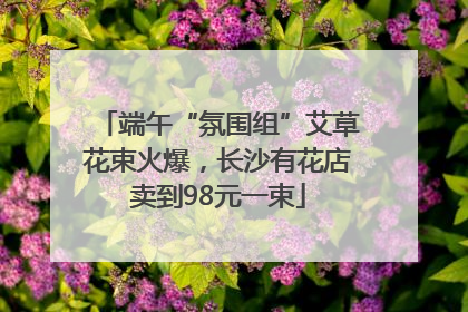 端午“氛围组”艾草花束火爆，长沙有花店卖到98元一束