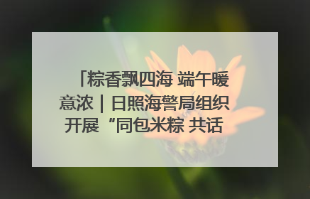 粽香飘四海 端午暖意浓｜日照海警局组织开展“同包米粽 共话端午”系列活动