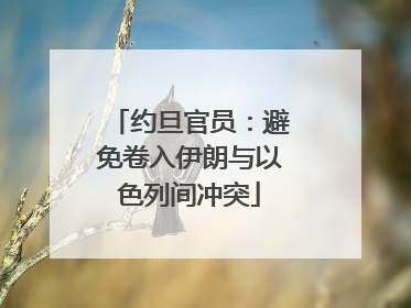 约旦官员：避免卷入伊朗与以色列间冲突