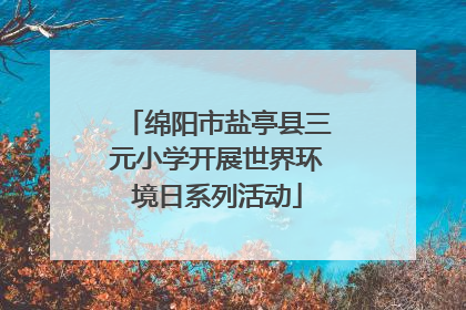 绵阳市盐亭县三元小学开展世界环境日系列活动