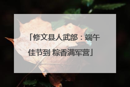 修文县人武部：端午佳节到 粽香满军营