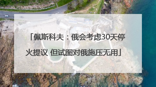 佩斯科夫：俄会考虑30天停火提议 但试图对俄施压无用