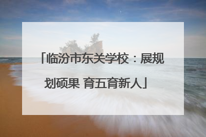 临汾市东关学校：展规划硕果 育五育新人