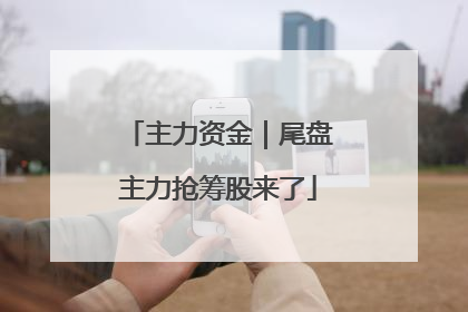 主力资金｜尾盘主力抢筹股来了