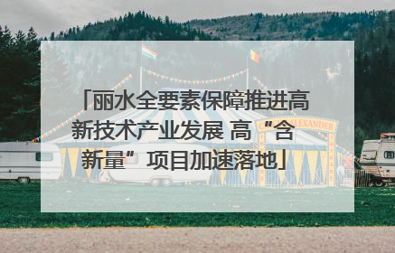 丽水全要素保障推进高新技术产业发展 高“含新量”项目加速落地