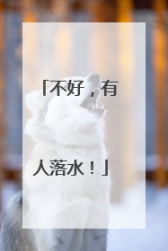 不好，有人落水！