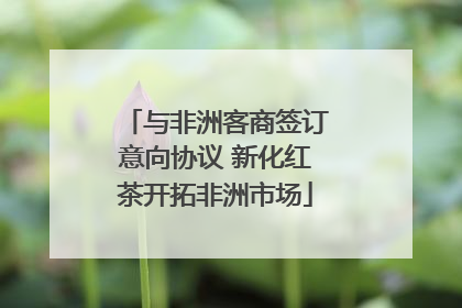 与非洲客商签订意向协议 新化红茶开拓非洲市场