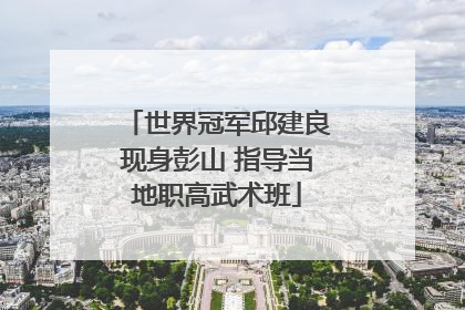 世界冠军邱建良现身彭山 指导当地职高武术班