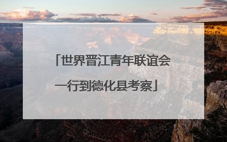 世界晋江青年联谊会一行到德化县考察