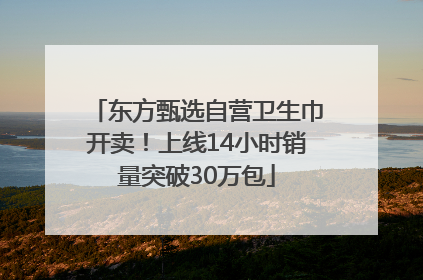 东方甄选自营卫生巾开卖！上线14小时销量突破30万包