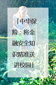 中华保险：将金融安全知识精准送进校园