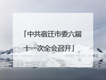 中共宿迁市委六届十一次全会召开