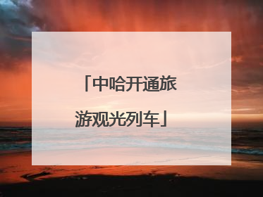中哈开通旅游观光列车